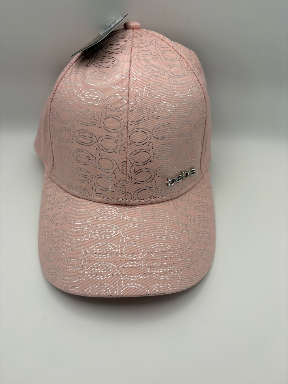 bebe Light Pink Monogram Baseball Cap